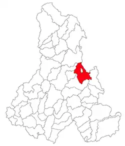 Location in Harghita County