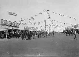 Empire Day celebrations in Hack Street, 1909
