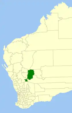 Location in Western Australia
