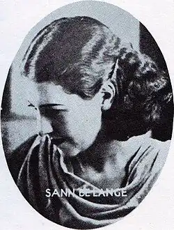 South African actress Sann de Lange.