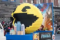 Video Game character as a decoration in a parade