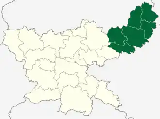 Location of Santhal Pargana in Jharkhand