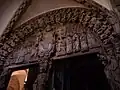 1188 A.D., Spain. Portico of Glory from the Santiago de Compostela Cathedral, featuring Christ surrounded by the Four Evangelists, the 24 Elders of the Apocalypse overhead.
