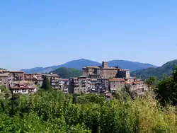 An image of San Vito Romano from the Sanctuary of the Madonnina di Compigliano