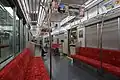 Longitudinal seating in car 5802