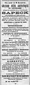 Advertisement in Gil Blas on 8 February 1883