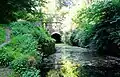 Canal banks and canal tunnel entrance