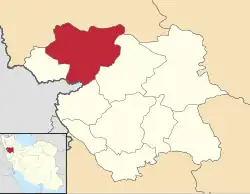 Location of Saqqez County in Kurdistan province