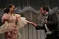 The Mariage by Nikolai Gogol. Agafya (actress Tatiana Rodionova), Podkolyosin (actor Igor Bagoley), 2010