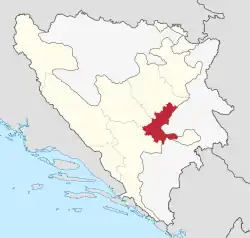 Sarajevo Canton within Bosnia and Herzegovina