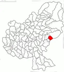Location in Mureș County