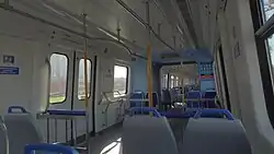 Interior of a Sarmiento Line train