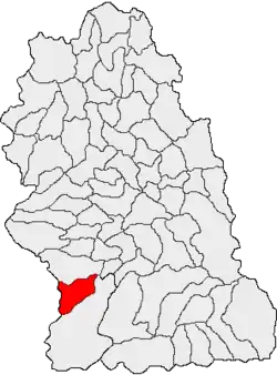 Location in Hunedoara County