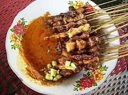 Sate bulayak in Suranadi, Lombok