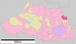Location of Satte in Saitama Prefecture