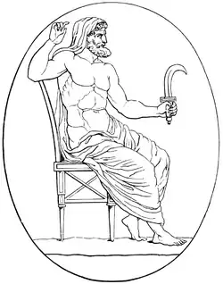 Image 36Greek God Kronos/Saturnus with sickle (from List of mythological objects)