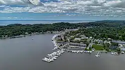 Aerial view of Saugatuck