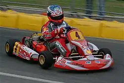 Sauro Cesetti driving a Birel kart in 2006