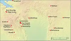 Relative location of Sayburç