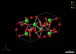 Sb4Cl2O5 molecule created in CrystalMaker