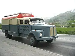 Image 141960 Scania-Vabis L75 bodied by Kristiansund Lettmetall, carrying six passengers (from Bruck (vehicle))