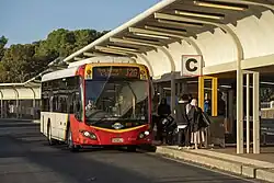 bus at interchange picking up passengers