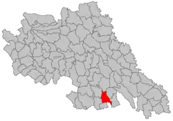 Location in Iași County