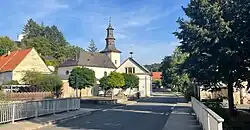 Bismarckstraße with the baroque church