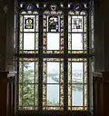 View of the Rhine through one of the stained glass windows