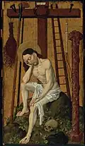 Pensive Christ with the Arma Christi, German, 1450–60
