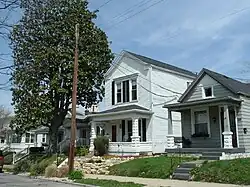 A one- and a two-story house