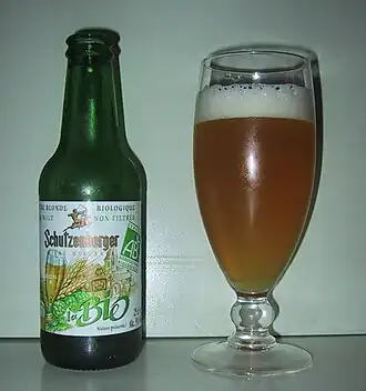 Schutzenberger la Bio beer (Alsace, France)