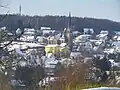 District of Schwürbitz with the Church of Sacred Heart