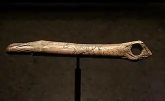 Perforated baton with two wild horses (Swiss National Museum)