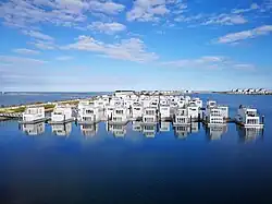 View of the Baltic Sea Resort in Kappeln-Olpenitz