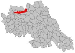 Location in Iași County