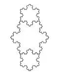 broken down into three snowflakes