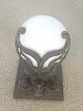 A sconce outside the house