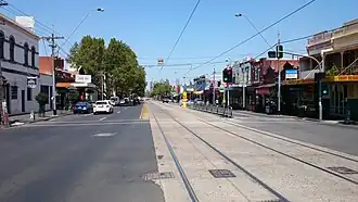 View of Nicholson Street facing the Central Business District