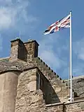 17th Century Scottish variant of Union flag at Lennoxlove House, East Lothian, Scotland