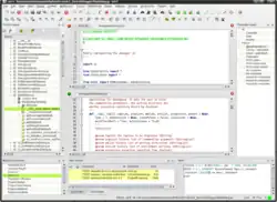 Screenshot of eric4 running in KDE SC 4