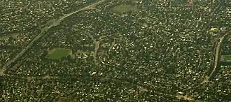 Aerial view of Scullin, from the west.