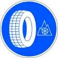 Spanish sign mandating 3PMSF tires.