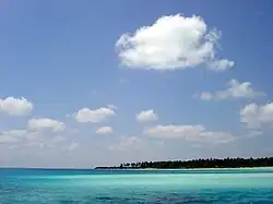 View of the lagoon off Bangaram Island