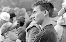 Image 81Young man in 1995, sporting a short undercut hairstyle. (from 1990s in fashion)