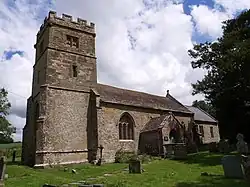 Stone building with square tower