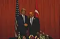 November 18, 2013, Turkish Foreign Minister Ahmet Davutoğlu and U.S. Secretary of State John Kerry in Washington, D.C.