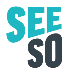 Two words, "See" and "So" capitalized and on top of one another, slanted in a top-right angle.