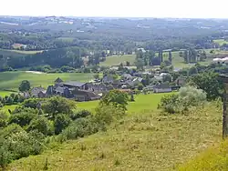 The village of Segonzac seen from the Puy de Segonzac