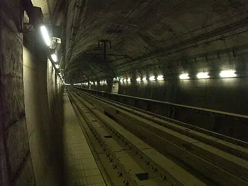 Former Yoshioka-Kaitei Station platform